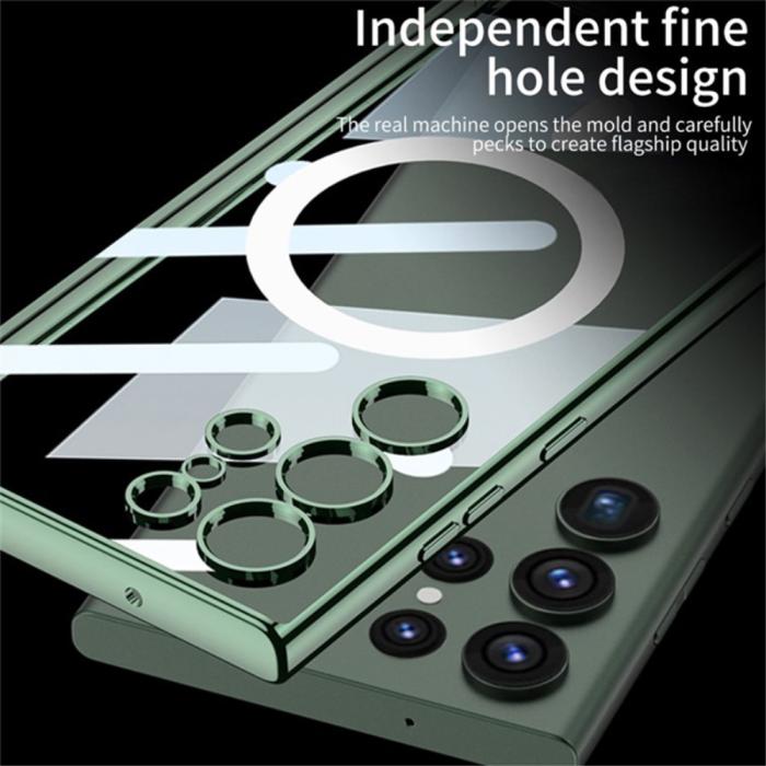 Bild 5, GKK Galaxy S24 Ultra Skal MagSafe Electroplate Silver