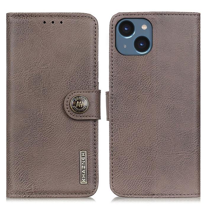 Bild 1, KHAZNEH iPhone 15 Plus Fodral Läder Khaki