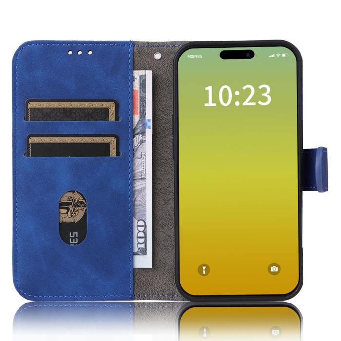 Bild 2, iPhone 15 Plus Fodral Skin Touch Blå