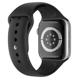 Apple Watch 42/44/45/49 mm Silikon Armband (M/L) Svart