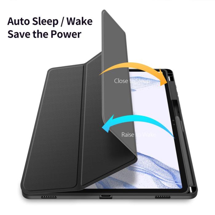 Bild 2, DUX DUCIS Galaxy Tab S9 Plus Fodral TOBY Tri-Fold Svart