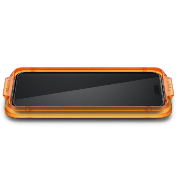 Bild 3, Spigen iPhone 15 Pro 2-PACK ALM Glas FC Heltäckande Skärmskydd