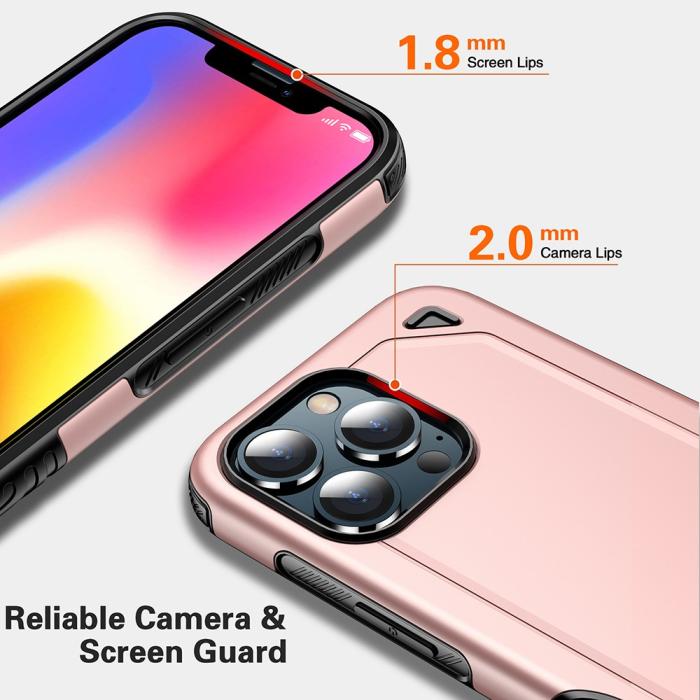 Bild 3, iPhone 13 Pro - Armor Hybrid Skal - Ljus Blå