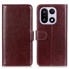 OnePlus 15 Fodral Crazy Horse L&auml;der Brun
