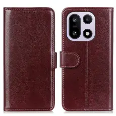 OnePlus 15 Fodral Crazy Horse L&auml;der Brun
