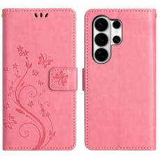 Samsung Galaxy S26 Ultra Fodral Med Blommigt Tryck Rosa