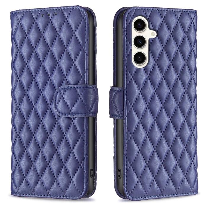 Bild 1, Samsung Galaxy S24 FE Fodral Diamond Läder Mörk Blå