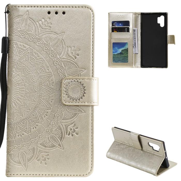 Bild 1, Samsung Galaxy A32 5G - Mandala Läder Fodral - Guld