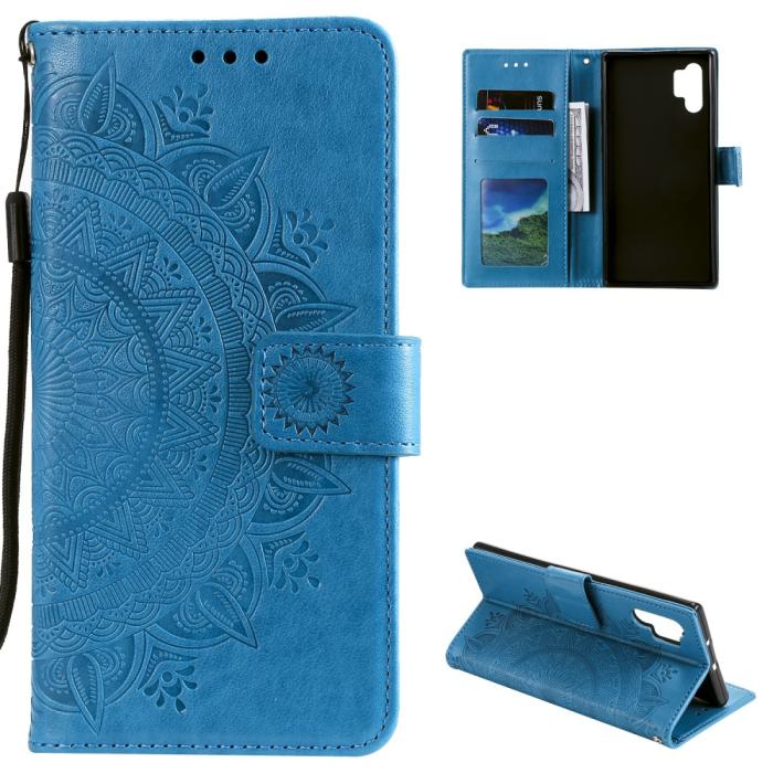Bild 1, Samsung Galaxy A32 5G - Mandala Läder Fodral - Blå