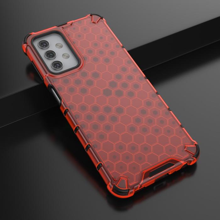 Bild 4, Samsung Galaxy A32 5G - Armor Honeycomb Textur Skal - Röd