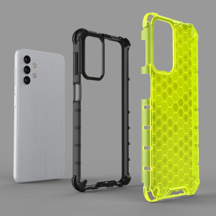 Bild 2, Samsung Galaxy A32 5G - Armor Honeycomb Textur Skal - Grön