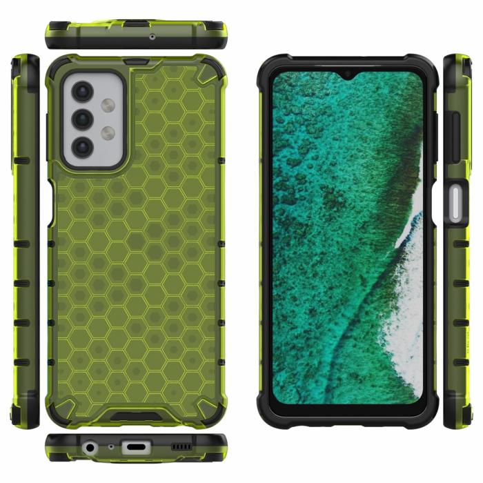 Bild 3, Samsung Galaxy A32 5G - Armor Honeycomb Textur Skal - Grön