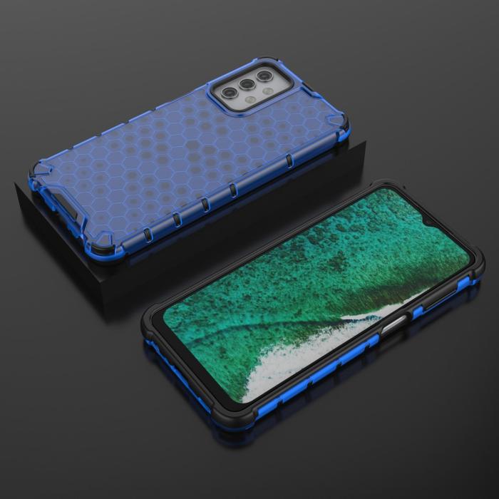 Bild 3, Samsung Galaxy A32 5G - Armor Honeycomb Textur Skal - Blå