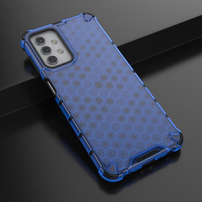 Bild 4, Samsung Galaxy A32 5G - Armor Honeycomb Textur Skal - Blå