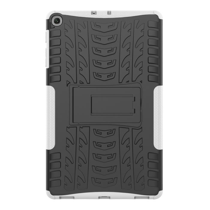 Bild 2, Samsung Galaxy Tab A 10.1 (2019) - Rugged Kickstand Armor Skal - Vit