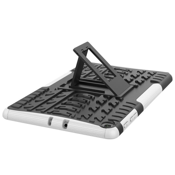 Bild 5, Samsung Galaxy Tab A 10.1 (2019) - Rugged Kickstand Armor Skal - Vit