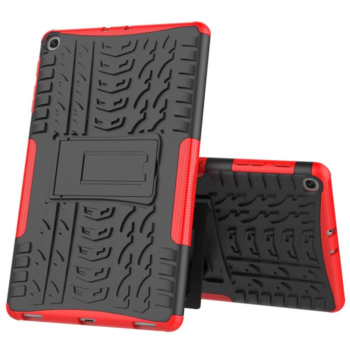 Bild 2, Samsung Galaxy Tab A 10.1 (2019) - Rugged Kickstand Armor Skal - Röd