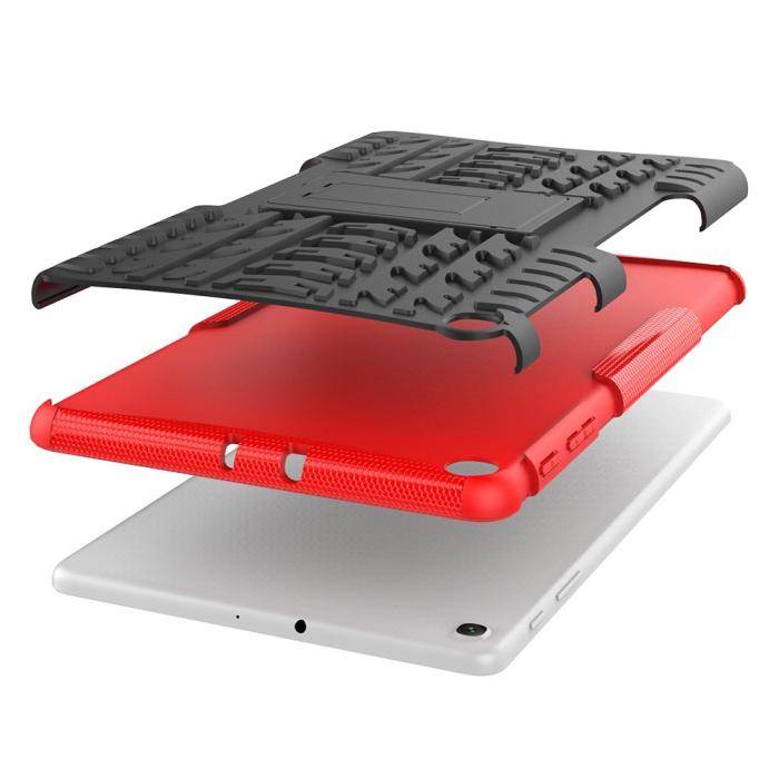 Bild 5, Samsung Galaxy Tab A 10.1 (2019) - Rugged Kickstand Armor Skal - Röd