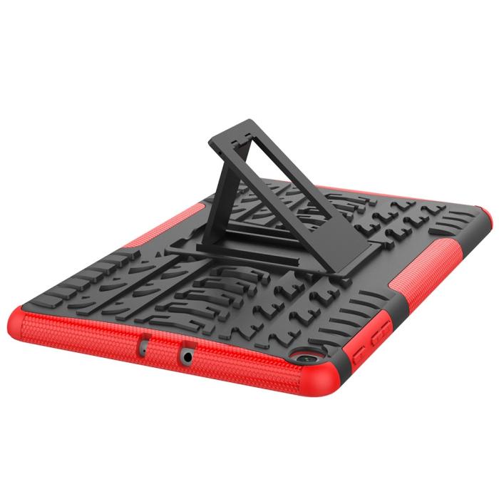 Bild 6, Samsung Galaxy Tab A 10.1 (2019) - Rugged Kickstand Armor Skal - Röd