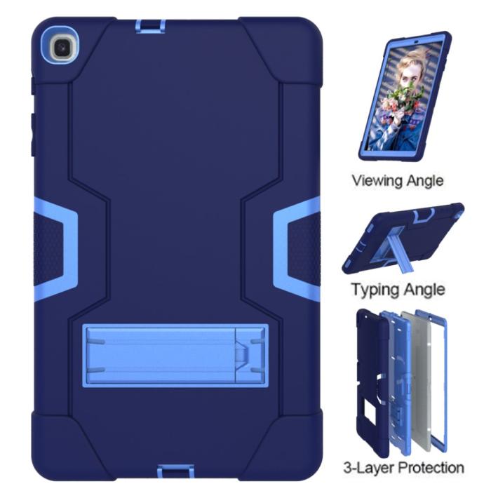 Bild 6, Samsung Galaxy Tab A 10.1 (2019) - Shockproof Hybrid Skal - Blå/Ljus Blå
