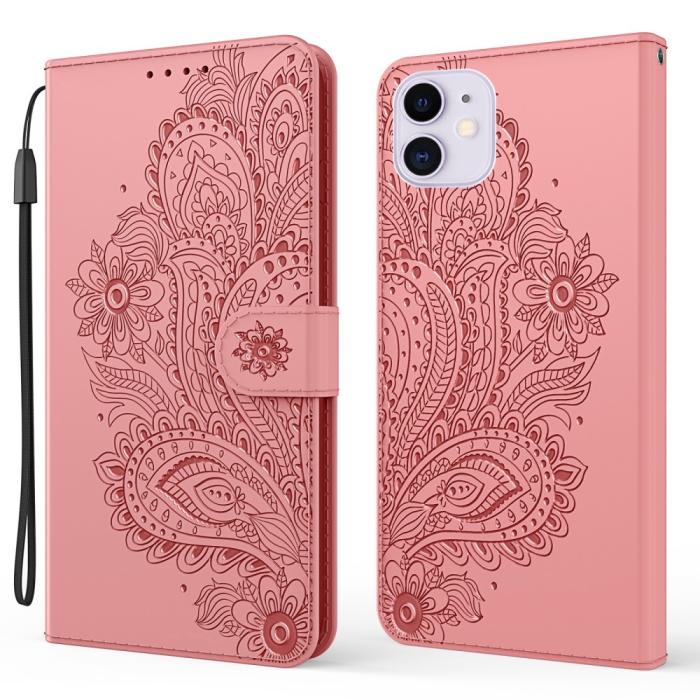Bild 1, iPhone 13 Mini - Flower Mandala Fodral - Roséguld