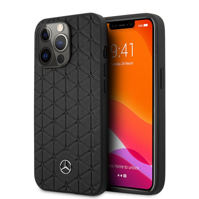 Bild 1, Mercedes Benz iPhone 13 Pro Skal Äkta Läder Svart
