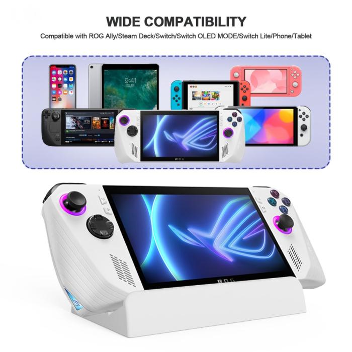 Bild 2, JYS Ställ För ASUS ROG Ally 2023/Steam Deck/Switch/Padda/Mobil Vit