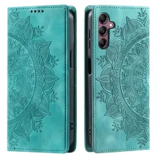 Samsung Galaxy S24 Plus Fodral Flip Mandala Läder Mint Grön