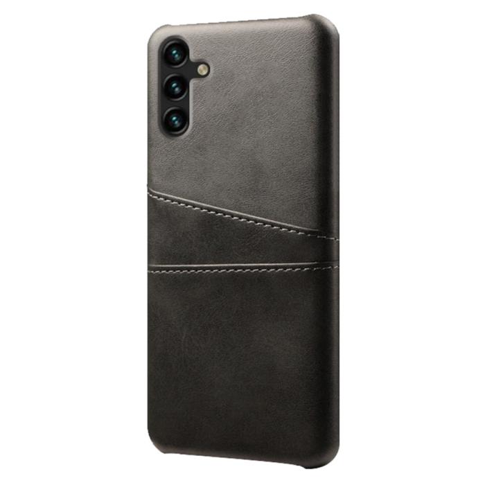 Bild 2, KSQ Samsung Galaxy A54 5G Skal Läderbelagt Kortfack Svart