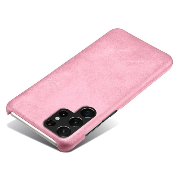 Bild 3, KSQ Samsung Galaxy S22 Ultra Skal Lädertäckt Roséguld