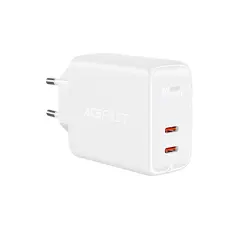 Acefast 40W PD PPS QC 2x USB-C Väggladdare Vit