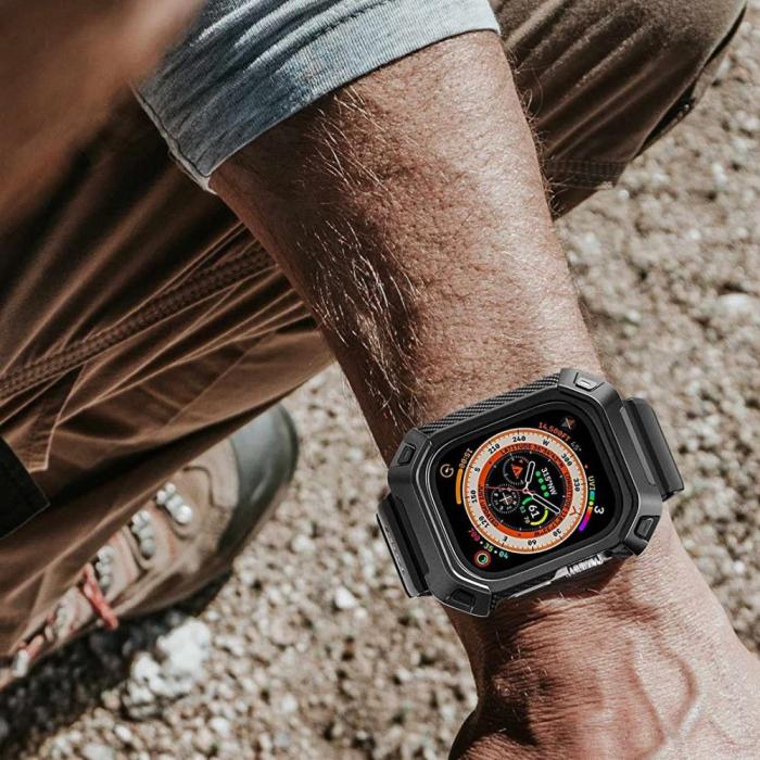 Bild 4, Supcase Apple Watch Ultra Skärmskydd/Armband Unicorn Beetle Pro Svart