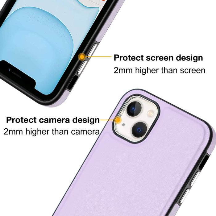 Bild 4, iPhone 15 Skal Läderbelagt Lila
