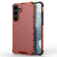 Samsung Galaxy S25 Skal Hybrid Honeycomb R&ouml;d