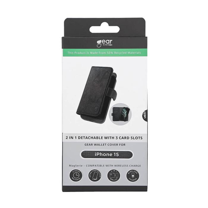Bild 2, GEAR iPhone 15 2in1 MagSafe Magnet Fodral / Skal Svart
