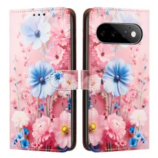 Google Pixel 11/10/10 Pro/9/9 Pro Fodral Med M&ouml;nster Blommor