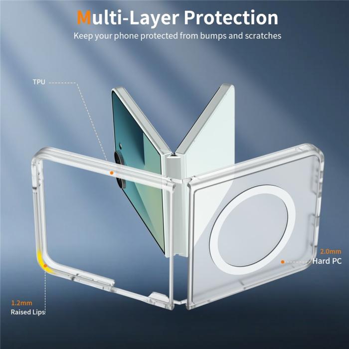 Bild 3, Samsung Galaxy Z Flip 8 Skal MagSafe TPU Transparent