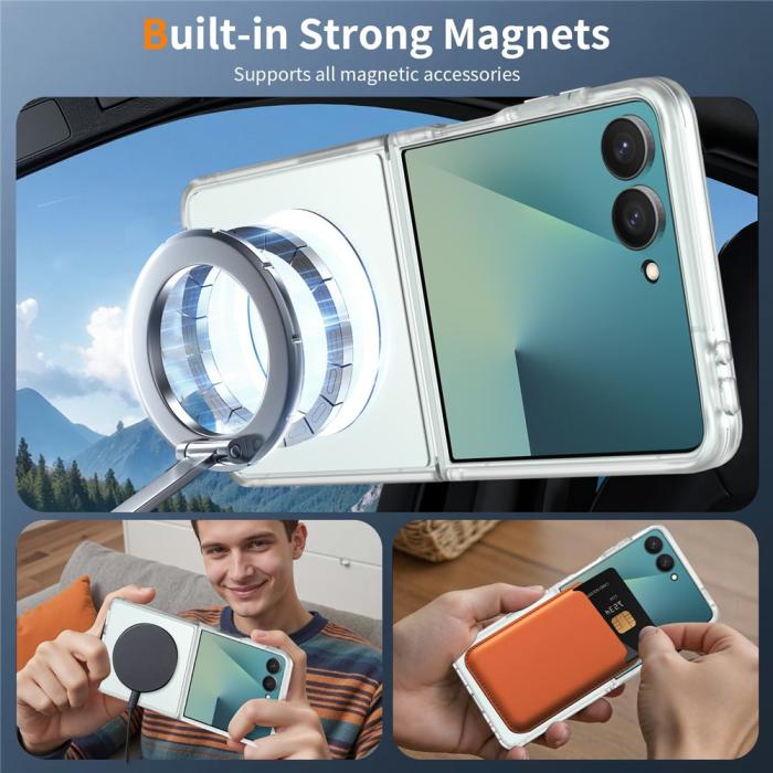 Bild 5, Samsung Galaxy Z Flip 8 Skal MagSafe TPU Transparent