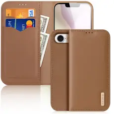 DUX DUCIS iPhone 17e / 16e Fodral HIVO &Auml;kta L&auml;der Brun