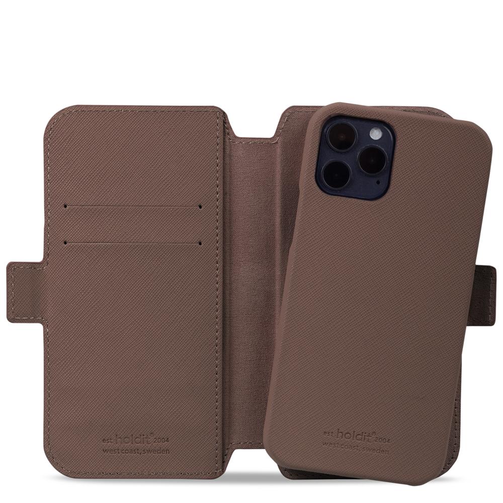 holdit iPhone 12 / 12 Pro Stockholm 2in1 Magnet Fodral / Skal Dark Brown
