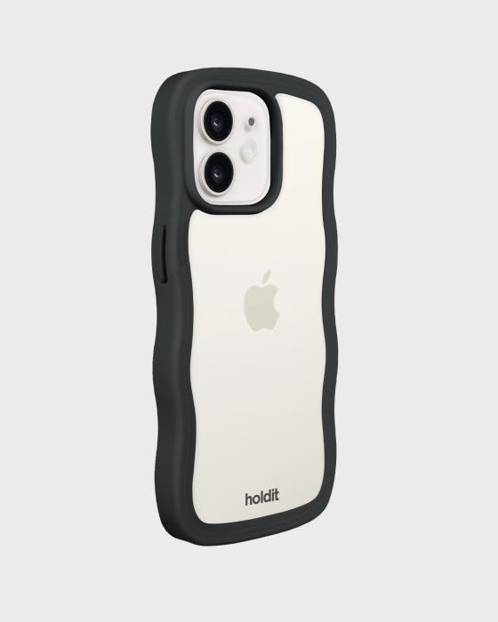 Bild 3, holdit iPhone 12 / 12 Pro Skal Wavy Svart/Transpar