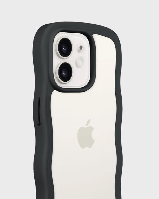 Bild 5, holdit iPhone 12 / 12 Pro Skal Wavy Svart/Transpar