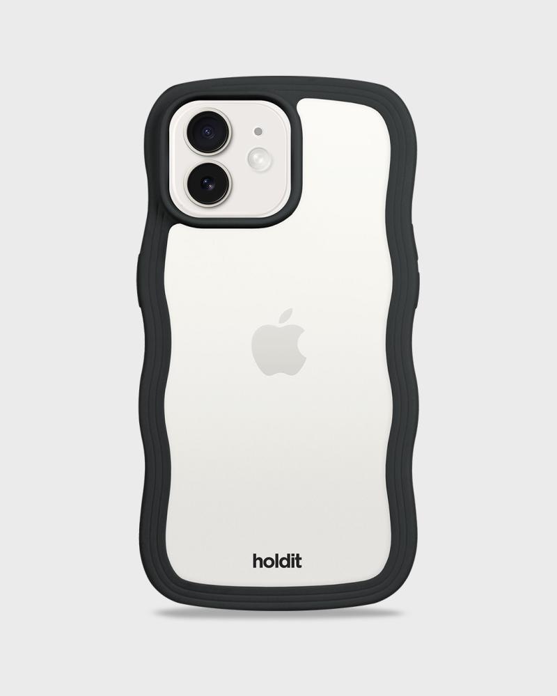 holdit iPhone 12 / 12 Pro Skal Wavy Svart/Transpar