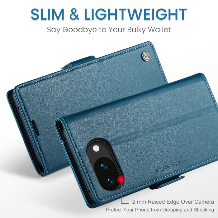 Bild 5, CASEME Google Pixel 10a Fodral RFID Läder Blå