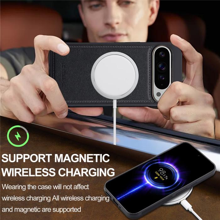 Bild 6, LC.IMEEKE Google Pixel 10/10 Pro / 9/9 Pro Skal MagSafe Läder
