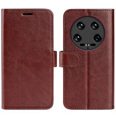 Xiaomi 14 Ultra Fodral Crazy Horse L&auml;der Brun
