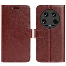 Xiaomi 14 Ultra Fodral Crazy Horse L&auml;der Brun