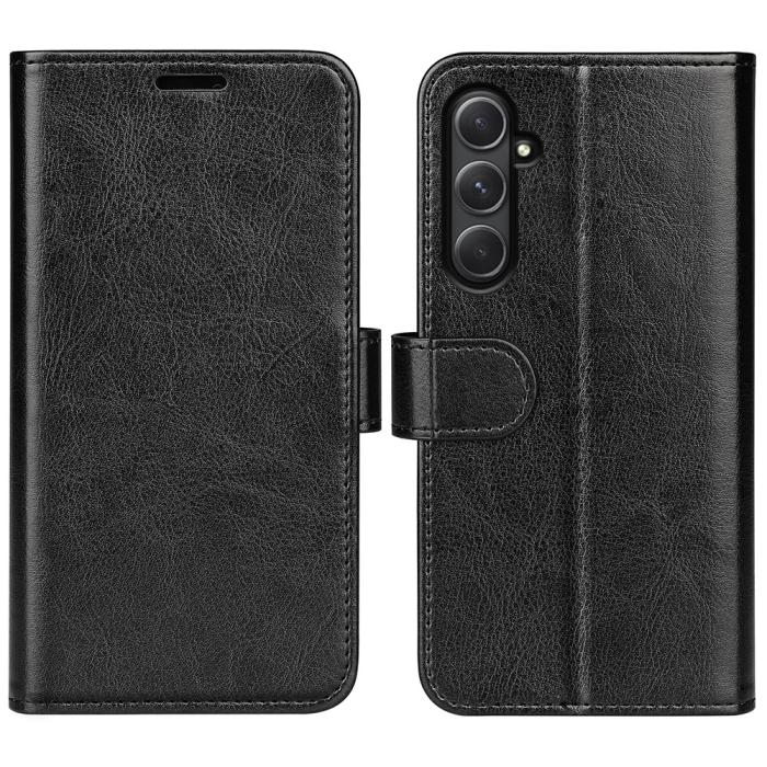 Bild 1, Samsung Galaxy A55 5G Fodral Crazy Horse Läder Svart