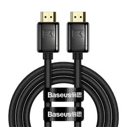 Baseus 2m 8K HD 60Hz HDMI - HDMI Nylon Kabel Svart