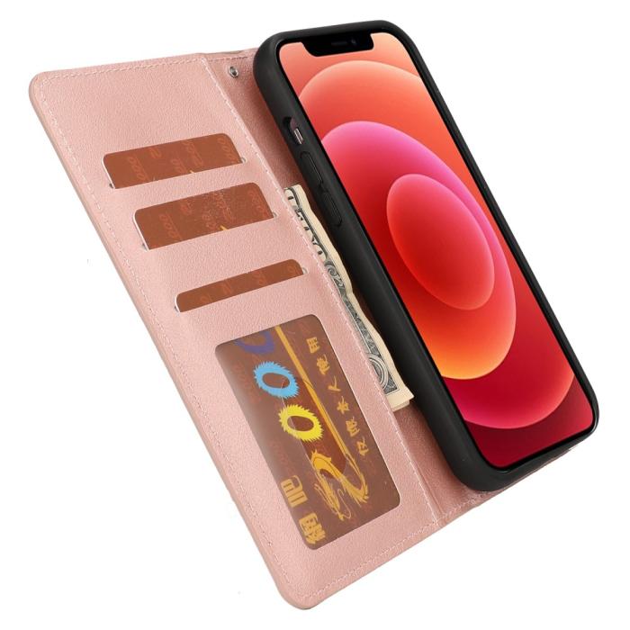Bild 4, iPhone 13 Pro - 2in1 Magnet Fodral / Skal - Roséguld